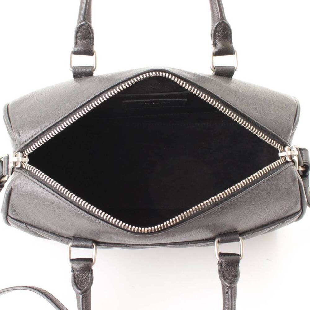 Saint Laurent Baby Duffle Leather Handbag V Stitch Black - Picture 6 of 9
